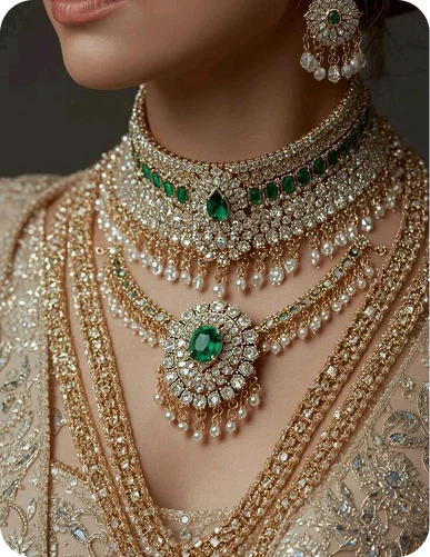 Antique Gold Laxmi Temple Necklace Traditional South Indian Jewellery