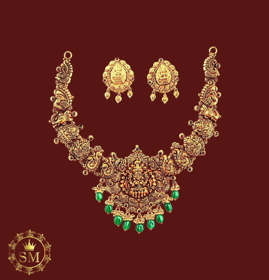Bridal Antique Gold Necklace Set