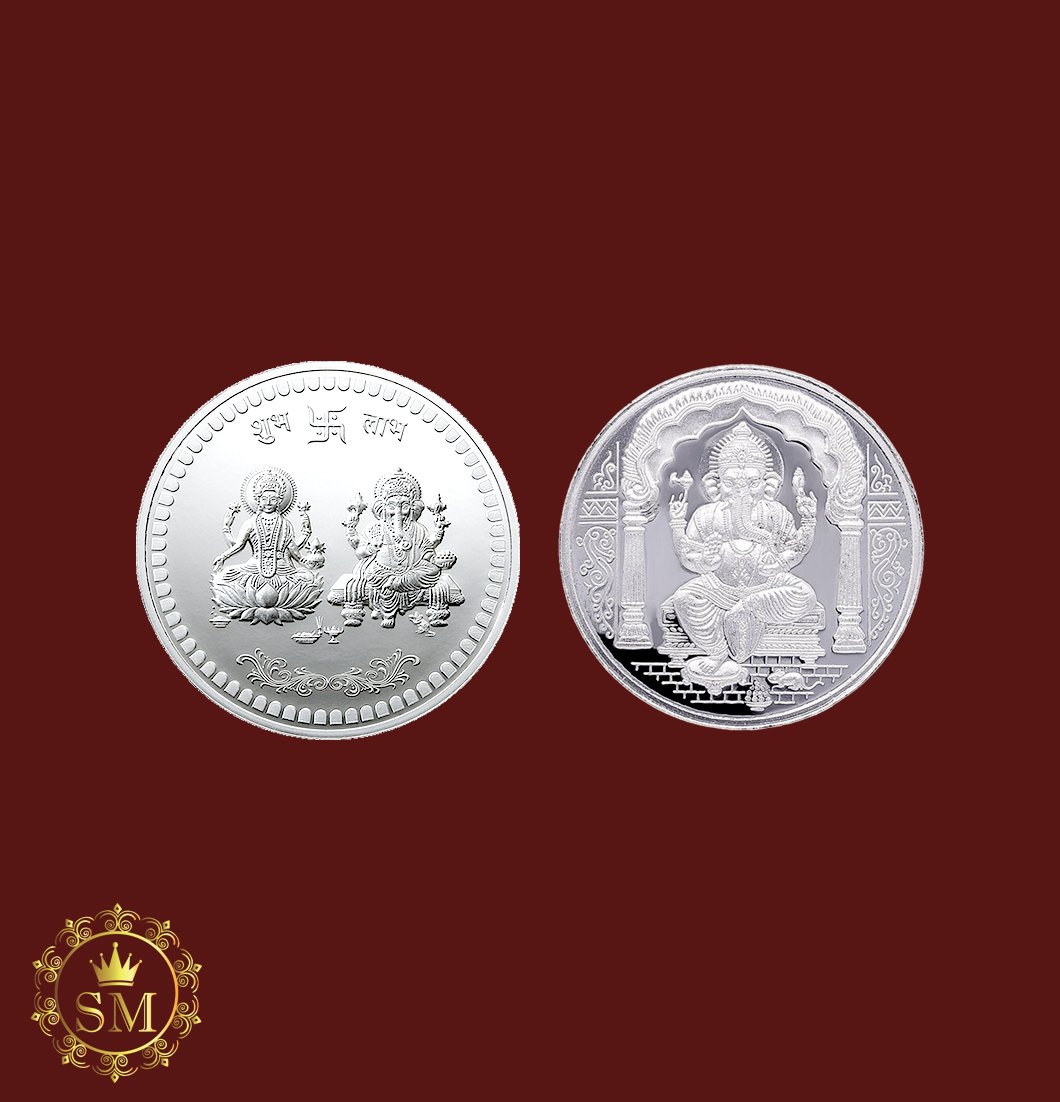 Silver Puja Coin Set