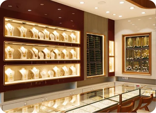 Traditional Gold Jewelry Store Interior